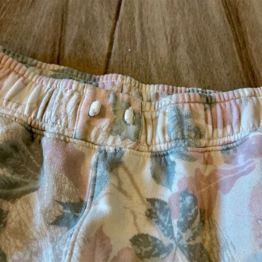 Abercrombie Kids Sweatpants Girls 13/14 Multicolor Floral Camo Wide Leg